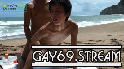 【HD】【MR-KR469】浜辺で生掘りされた素朴系男子のリングマラからザーメンが滴り落ちる！